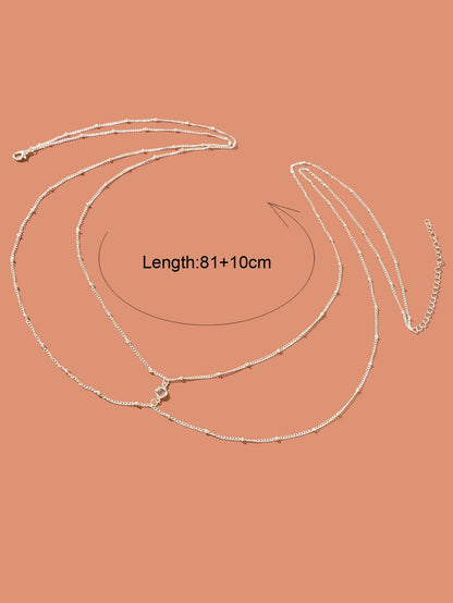 Sexy Double layer Silver Belly Chain Beach Bikini Waist Body Jewelry Accessories - UrbanNest Co