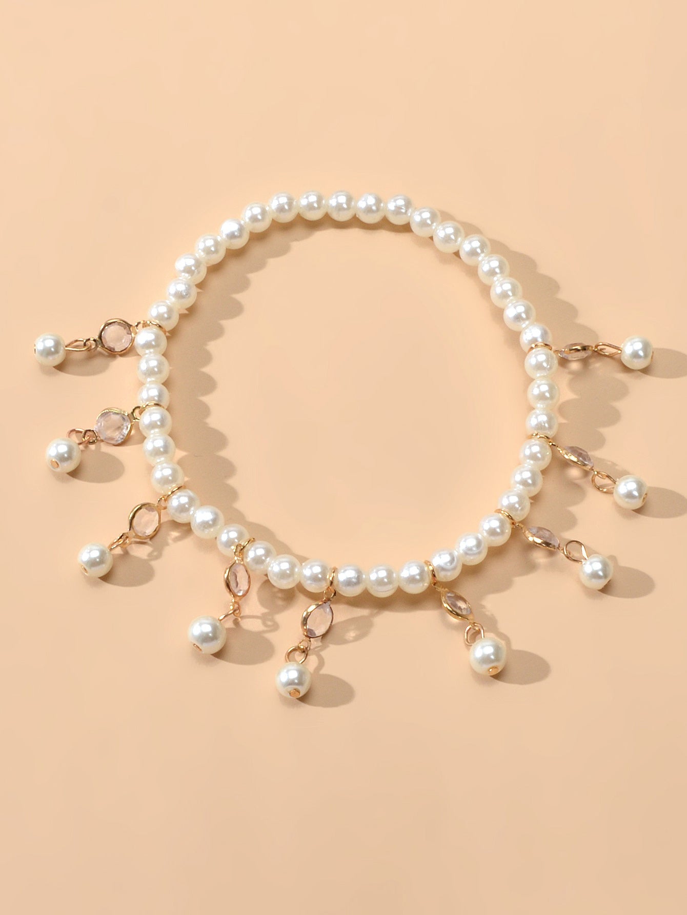 Feelontop Handmade Elastic Pearl Bead Anklet Barefoot Sandal Beach Bling Jewelry - UrbanNest Co