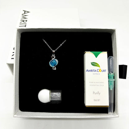 Sterling Silver Zodiac Aroma Necklace - Pisces Feb - March | Perfect Birthday Gift | Energy & Healing | Diffuse on the go - UrbanNest Co