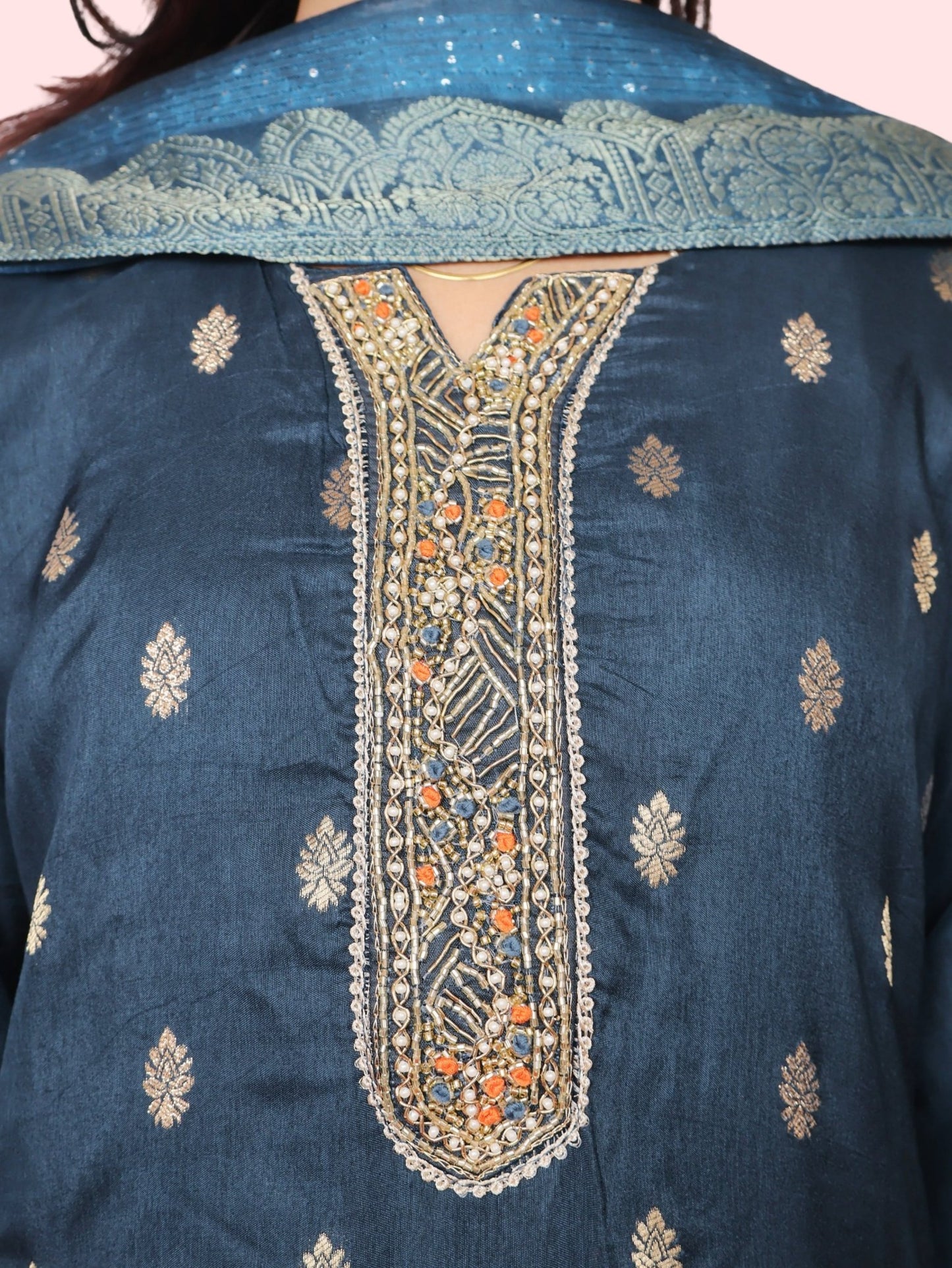 Women's Straight Kurta - Pant, and Dupatta Set - UrbanNest Co