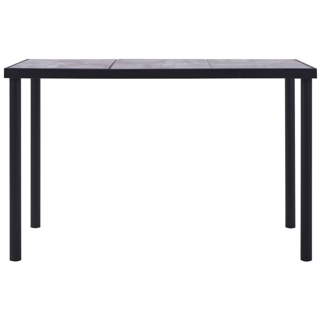 NNEVL Dining Table Black and Concrete Grey 160x80x75 cm MDF - UrbanNest Co