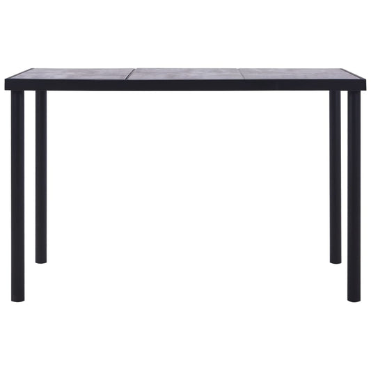 NNEVL Dining Table Black and Concrete Grey 160x80x75 cm MDF - UrbanNest Co