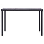 NNEVL Dining Table Black and Concrete Grey 160x80x75 cm MDF - UrbanNest Co