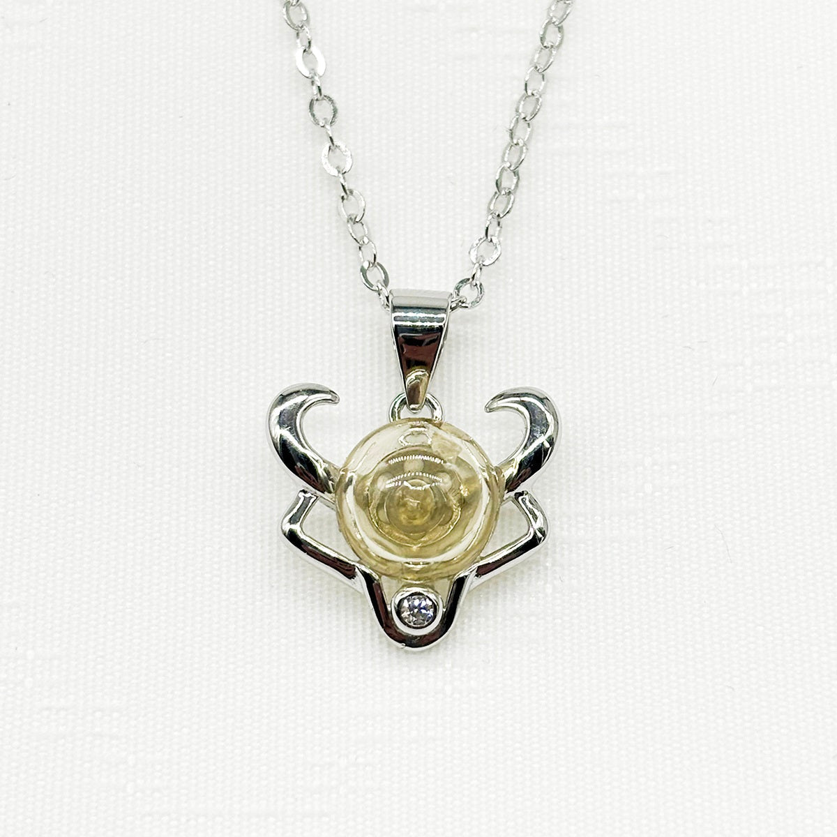 Sterling Silver Zodiac Aroma Necklace - Taurus April - May | Perfect Birthday Gift | Energy & Healing | Diffuse on the go - UrbanNest Co