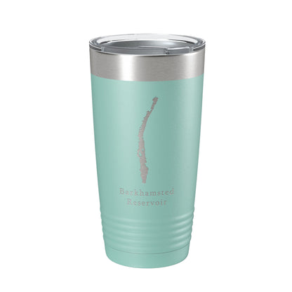 Barkhamsted Reservoir Tumbler Lake Map Travel Mug Insulated Laser Engraved Coffee Cup Connecticut 20 oz - UrbanNest Co