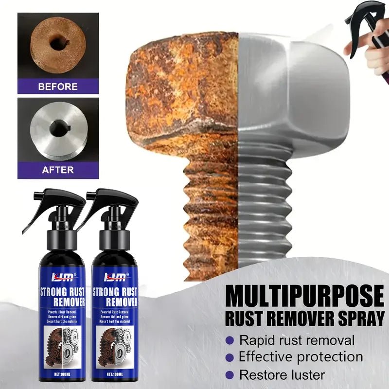 Rust Remover Spray,Dissolves Tire Rust,Protects Wheel Rims&Brake Drums,Ideal for Home Metal Surfaces,Kitchen Appliances,Car Care - UrbanNest Co