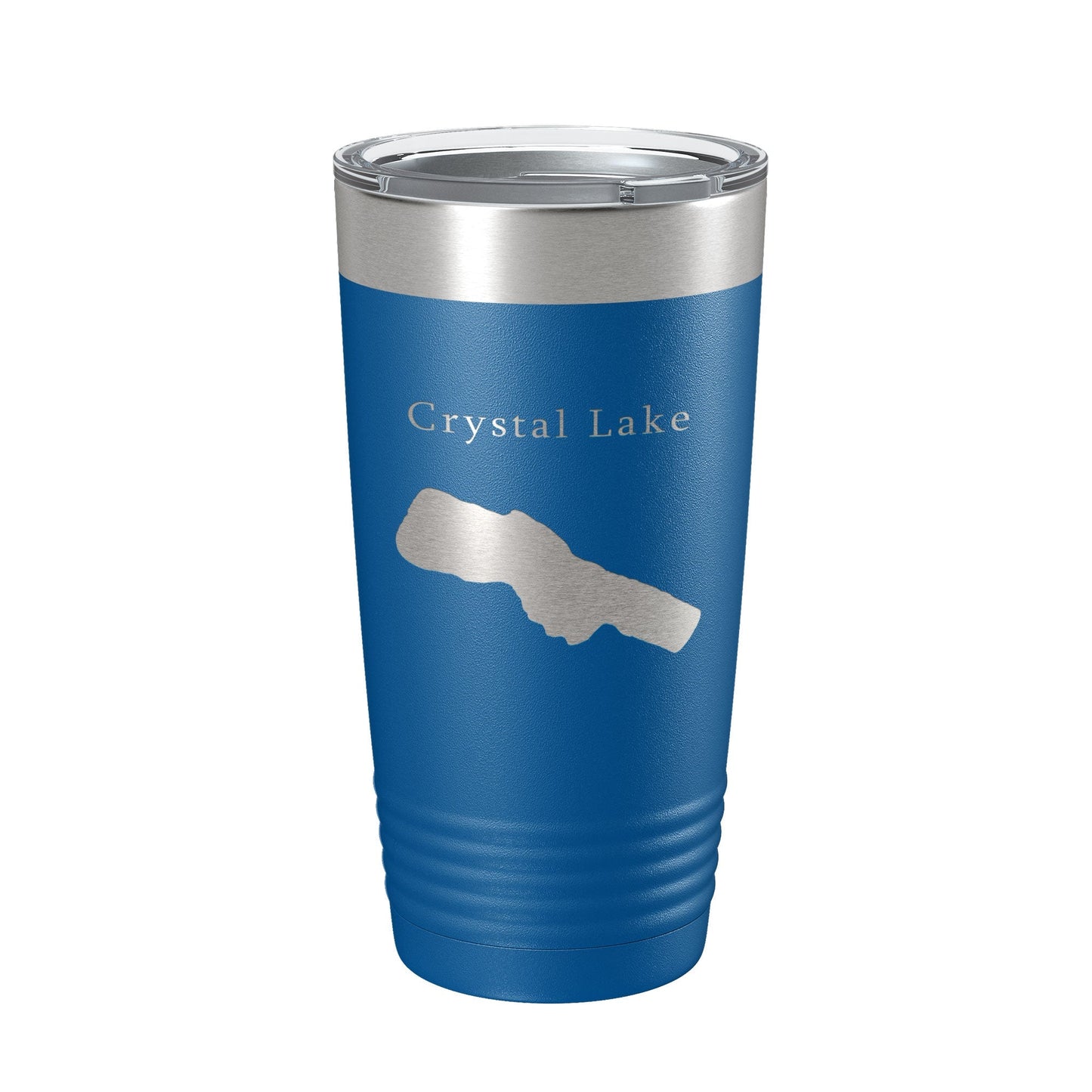 Crystal Lake Map Tumbler Travel Mug Insulated Laser Engraved Coffee Cup Michigan 20 oz - UrbanNest Co