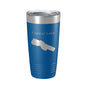 Crystal Lake Map Tumbler Travel Mug Insulated Laser Engraved Coffee Cup Michigan 20 oz - UrbanNest Co