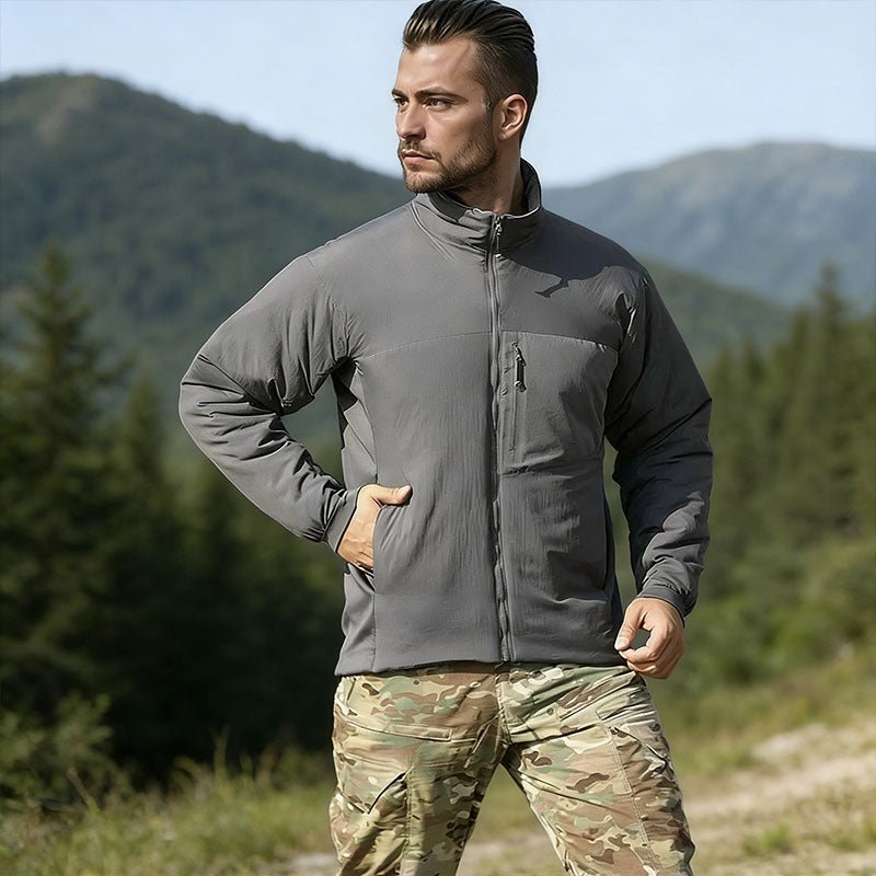 Men's Winter Warm Padded Jacket, Lightweight Hooded Tactical Parka, Outdoor Waterproof Windproof Cold - Weather Hiking Jacket. - UrbanNest Co