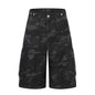 Jia Yiku 2026 American High Street camouflage workwear denim capri Pants RO Trendy Loose wide - leg midpants - UrbanNest Co