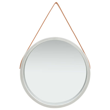 NNEVL Wall Mirror with Strap 60 cm Silver - UrbanNest Co