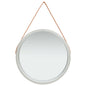 NNEVL Wall Mirror with Strap 60 cm Silver - UrbanNest Co