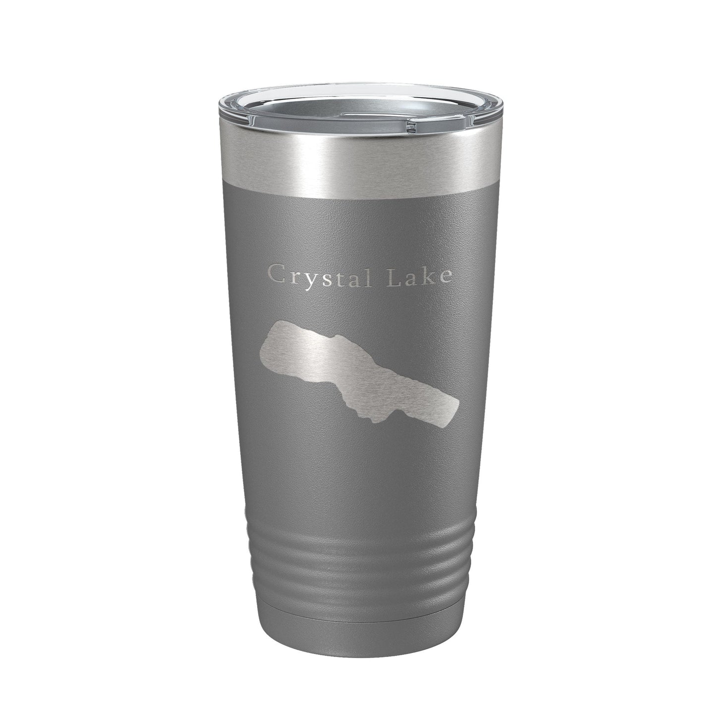 Crystal Lake Map Tumbler Travel Mug Insulated Laser Engraved Coffee Cup Michigan 20 oz - UrbanNest Co