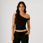 0896 - Women's One Shoulder Asymmetrical Tank - UrbanNest Co