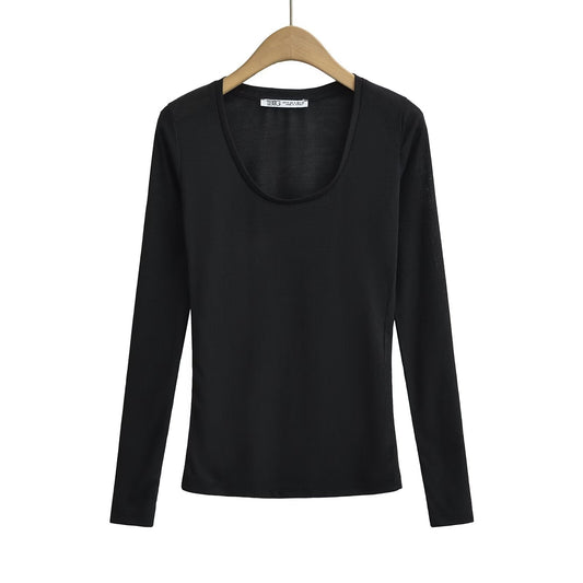 Minimally ribbed semi transparent T-shirt - UrbanNest Co