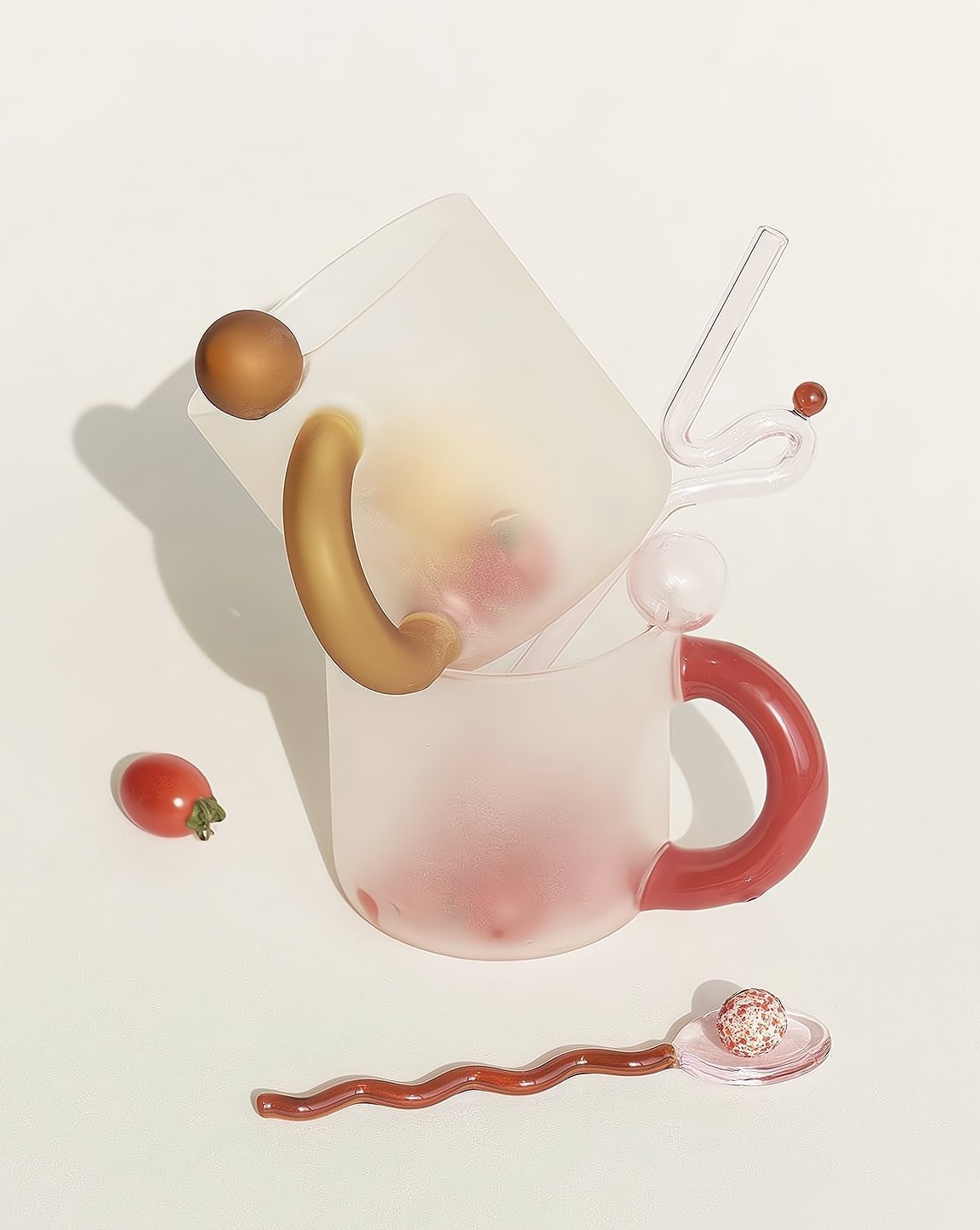 Candy Mug - Handblown Whimsical Dopamine Coffee Tea Cup - UrbanNest Co