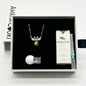 Sterling Silver Twin Swan Aroma Necklace - Gold Green | Energy & Healing | Diffuse on the go - UrbanNest Co