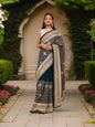 Designer Saree with Stone & Heavy Zari Work Embroidery Work by Shreekama - UrbanNest Co