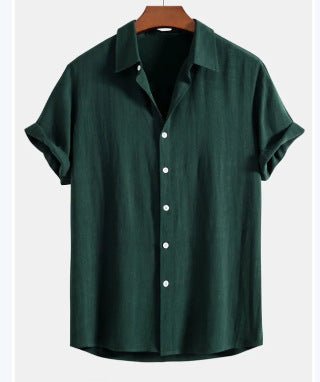 Men's Stand Collar Slim Fit Linen - Cotton Suit Set - UrbanNest Co