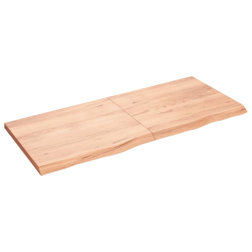 NNEVL Bathroom Countertop Light Brown 140x60x4 cm Treated Solid Wood - UrbanNest Co