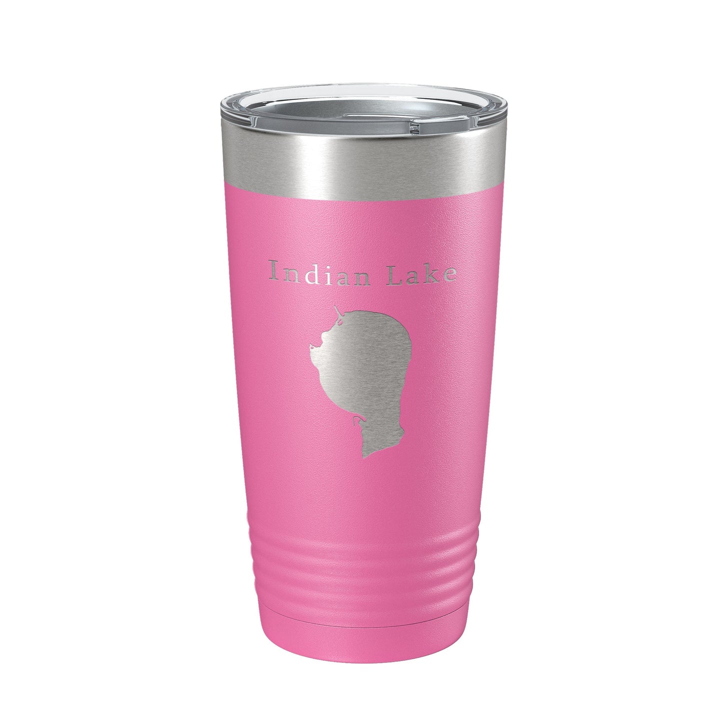 Indian Lake Map Tumbler Travel Mug Insulated Laser Engraved Coffee Cup Silver Creek Township Michigan 20 oz - UrbanNest Co