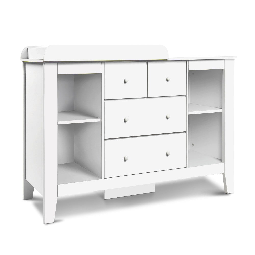 Keezi Baby Changing Table Diaper Station Drawers Chest Cabinet Nursery Furniture - UrbanNest Co