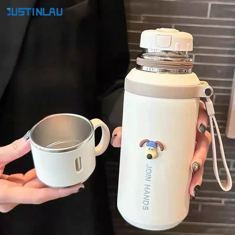 Thermos Cup with Tea Strainer - 600/800ML - UrbanNest Co
