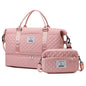 Checkered Dry - Wet Separation Sports Tote Bag Yoga Fitness Bag Large Capacity Shoe Compartment Travel Bag - UrbanNest Co