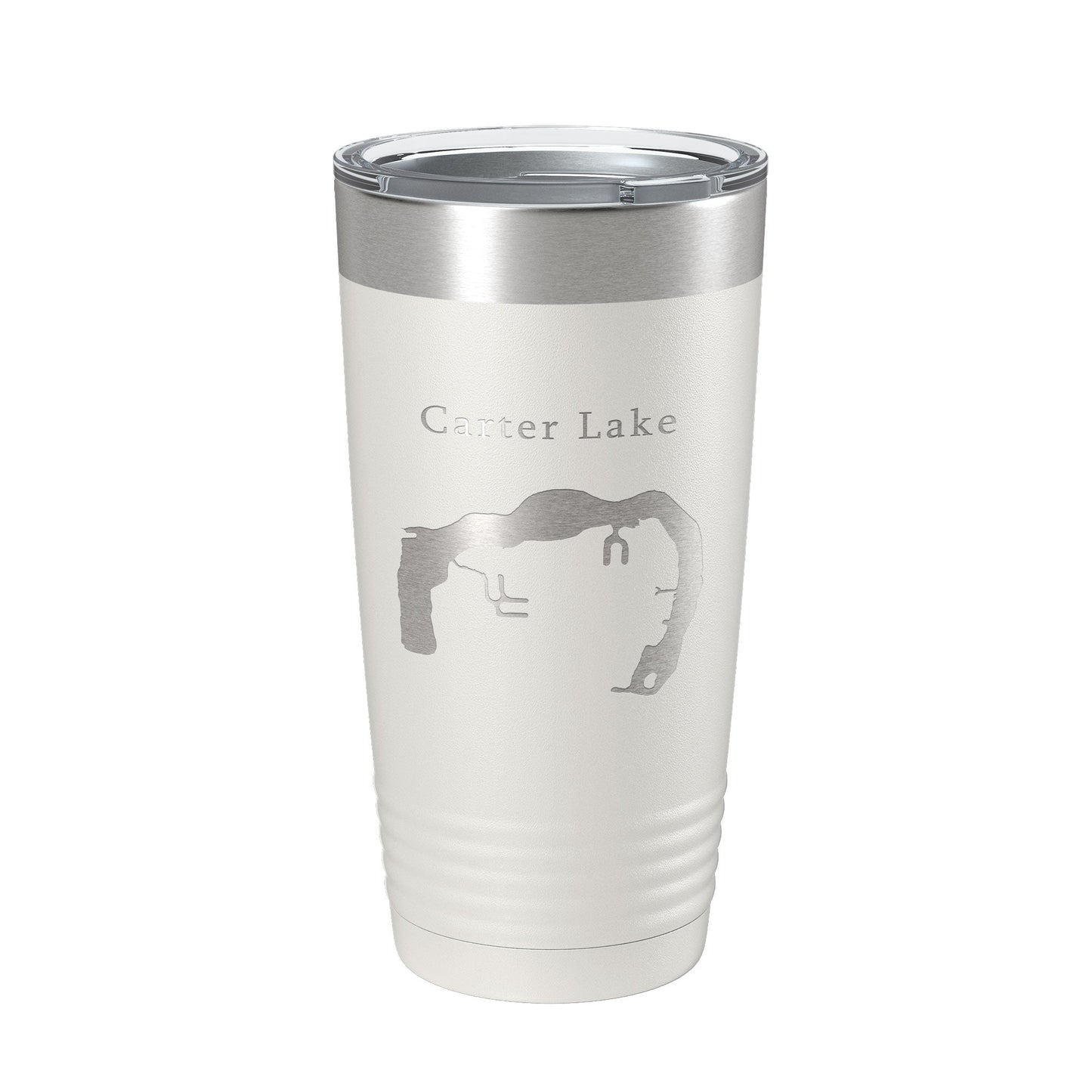 Carter Lake Map Tumbler Travel Mug Insulated Laser Engraved Coffee Cup Iowa Omaha Nebraska 20 oz - UrbanNest Co