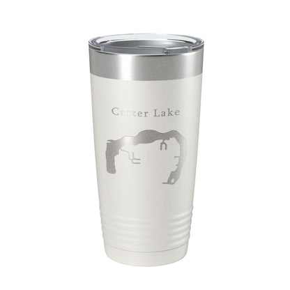 Carter Lake Map Tumbler Travel Mug Insulated Laser Engraved Coffee Cup Iowa Omaha Nebraska 20 oz - UrbanNest Co