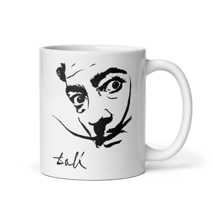 Salvador Dali Portrait Sketch Artwork Mug - UrbanNest Co