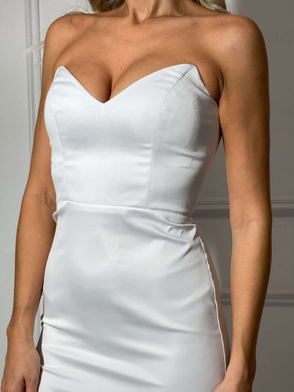 Short Mini Party Dress with Tulle Train - UrbanNest Co