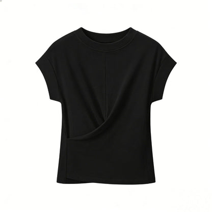 Minimalist short style small fly sleeve top - UrbanNest Co