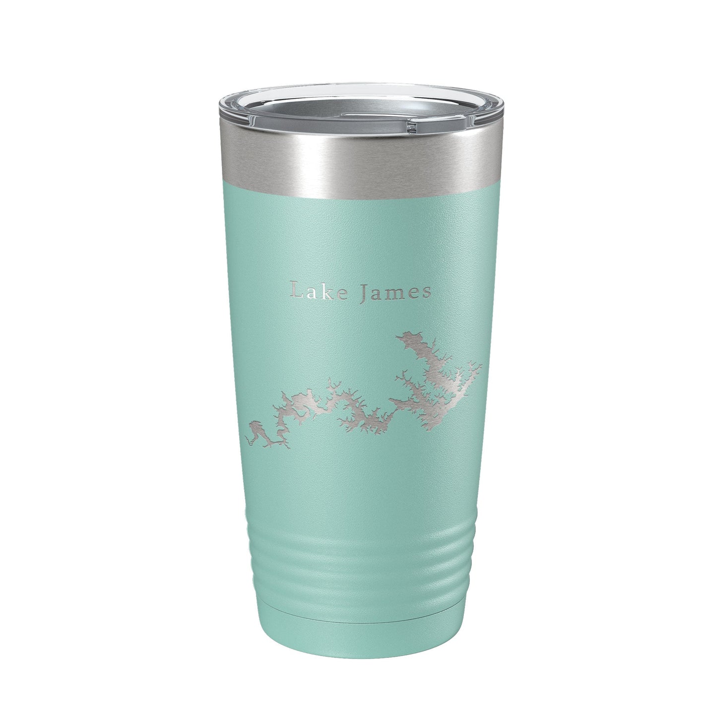 Lake James Map Tumbler Travel Mug Insulated Laser Engraved Coffee Cup North Carolina 20 oz - UrbanNest Co