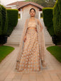 Semi - Stitched Lehenga with Soft Net Fabric & Multi beads work by Shreekama - UrbanNest Co