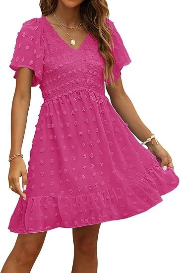 Chic V - Neck Chiffon DressSummer Fashion, Elegant Long Dress - UrbanNest Co