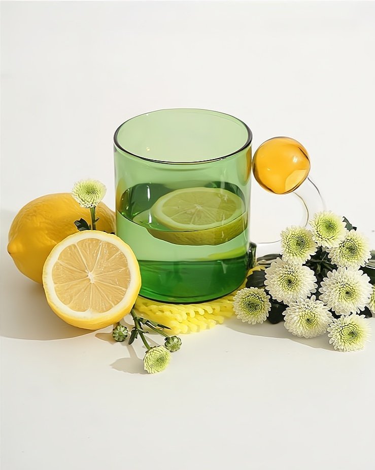 Hand Blown Lollipop Mugs - Whimsical Eclectic Dopamine Drinking Glasses for Coffee, Tea & Juice - UrbanNest Co
