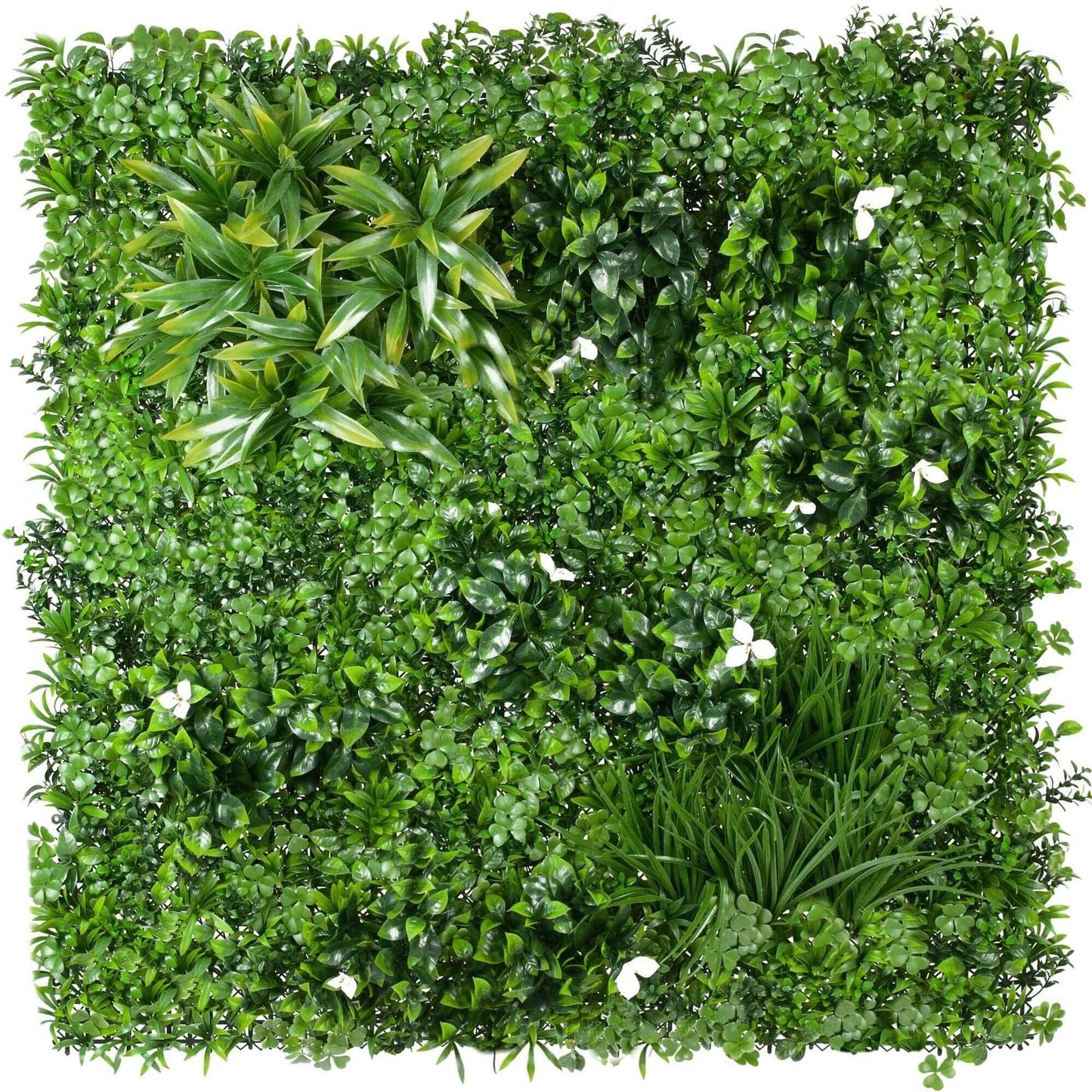 Luxury White Lily Vertical Garden Green Wall Panel 1m x 1m – SGS UV Resistant - UrbanNest Co