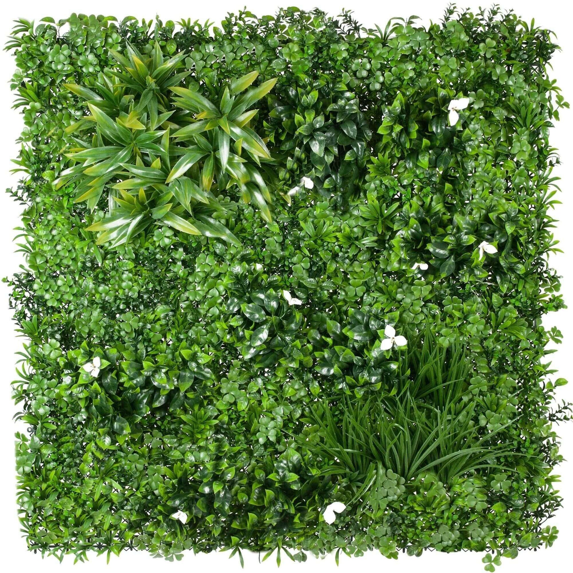 Luxury White Lily Vertical Garden Green Wall Panel 1m x 1m – SGS UV Resistant - UrbanNest Co