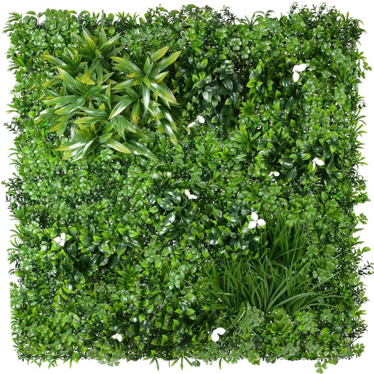 Luxury White Lily Vertical Garden Green Wall Panel 1m x 1m – SGS UV Resistant - UrbanNest Co