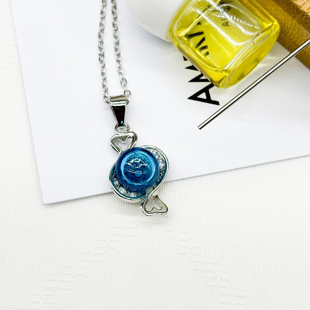 Sterling Silver Zodiac Aroma Necklace - Pisces Feb - March | Perfect Birthday Gift | Energy & Healing | Diffuse on the go - UrbanNest Co