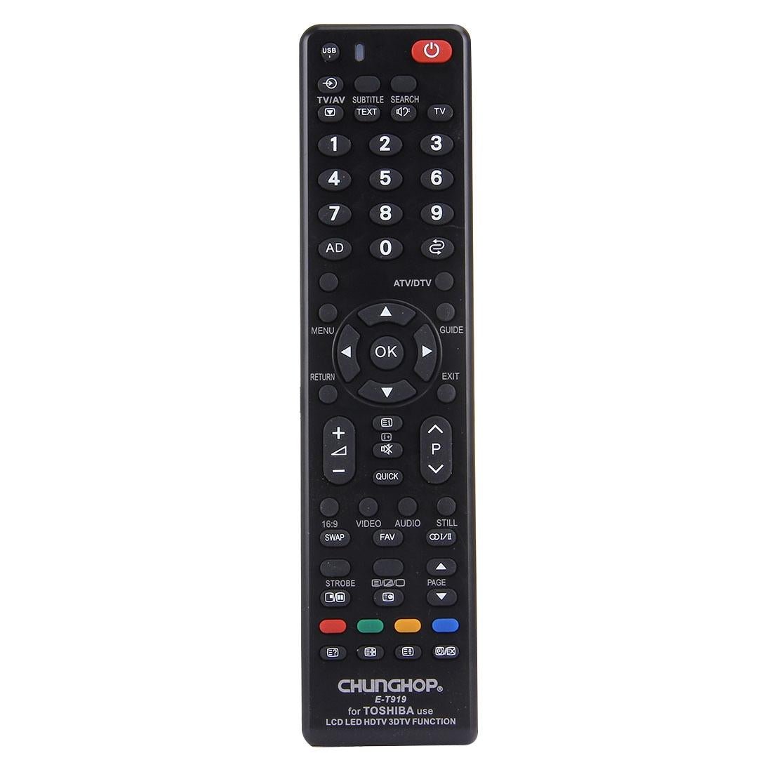 NNEIDS Universal Remote For Toshiba Led / Lcd / 3Dtv - Chunghop T919 - UrbanNest Co