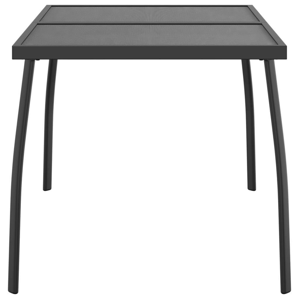 NNEVL Garden Table Anthracite 110x80x72 cm Steel Mesh - UrbanNest Co