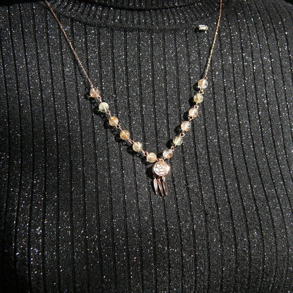 Rose Aroma Necklace | Energy & Healing | Diffusing on the go - UrbanNest Co