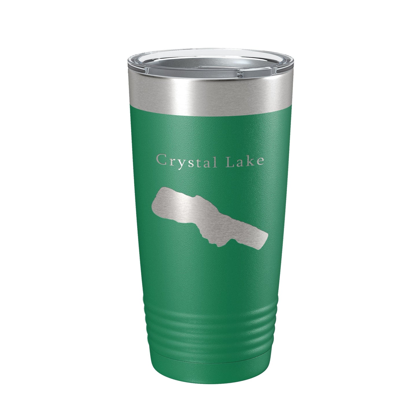 Crystal Lake Map Tumbler Travel Mug Insulated Laser Engraved Coffee Cup Michigan 20 oz - UrbanNest Co