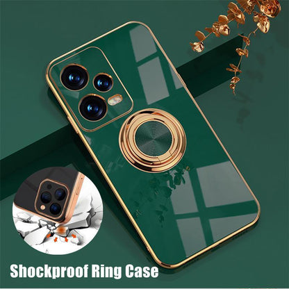 Dark Green Luxury Shockproof Silicone Ring Case Stand Cover for iPhone 14 13 12 Pro Max - UrbanNest Co