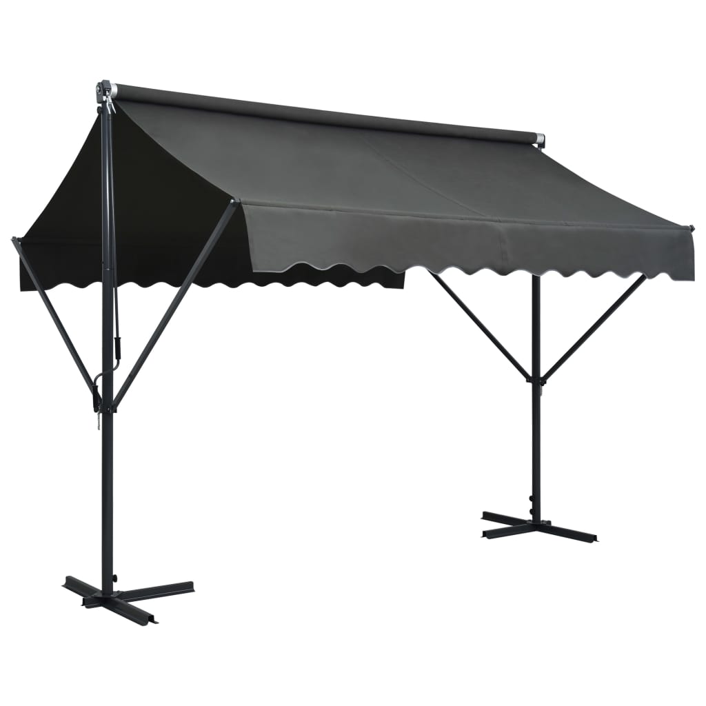 NNEVL Free Standing Awning 300x300 cm Anthracite - UrbanNest Co