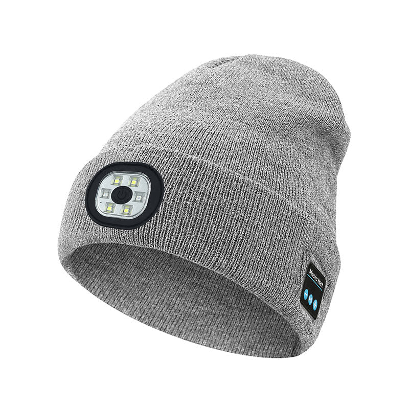 Warm LED Beanie with Bluetooth 5.4 Stereo, USB Rechargeable & 3 - Level Adjustable Light | Music & Heating Winter Hat - UrbanNest Co