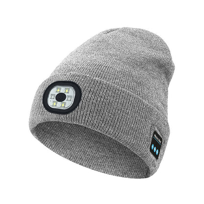 Warm LED Beanie with Bluetooth 5.4 Stereo, USB Rechargeable & 3 - Level Adjustable Light | Music & Heating Winter Hat - UrbanNest Co
