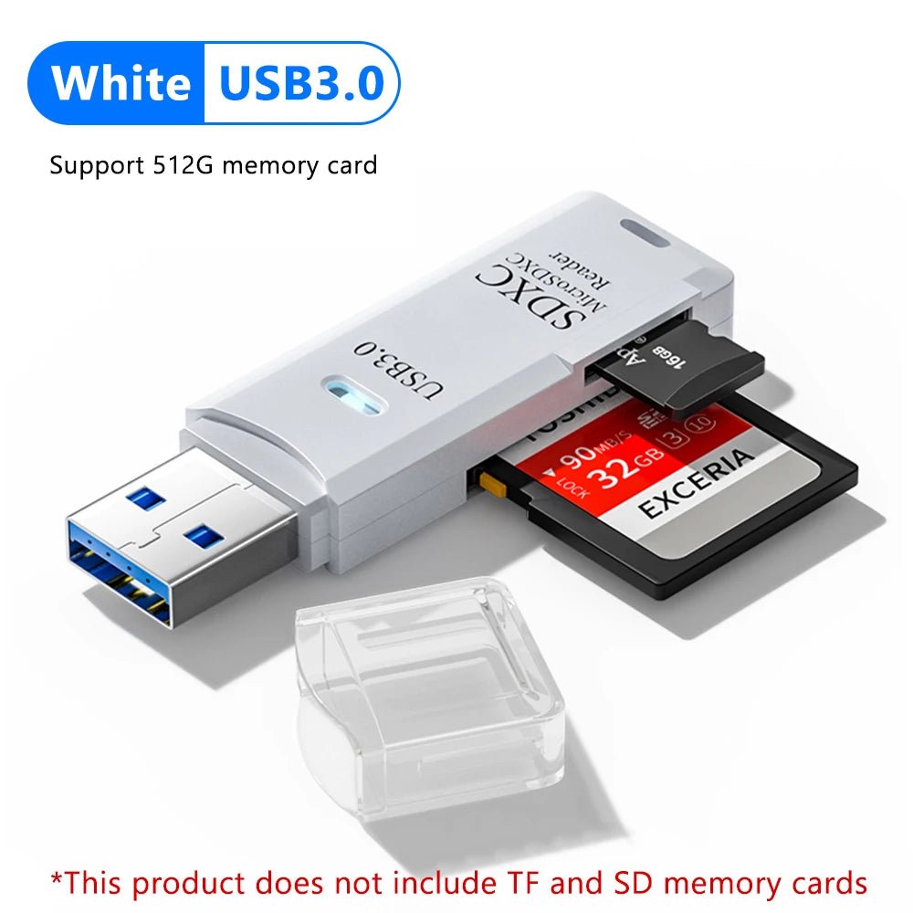 2 in 1 USB 3.0 Card Reader Micro TF sd card Reader usb adapter High Speed Cardreader TF Memory card For PC Laptop Accessories - UrbanNest Co